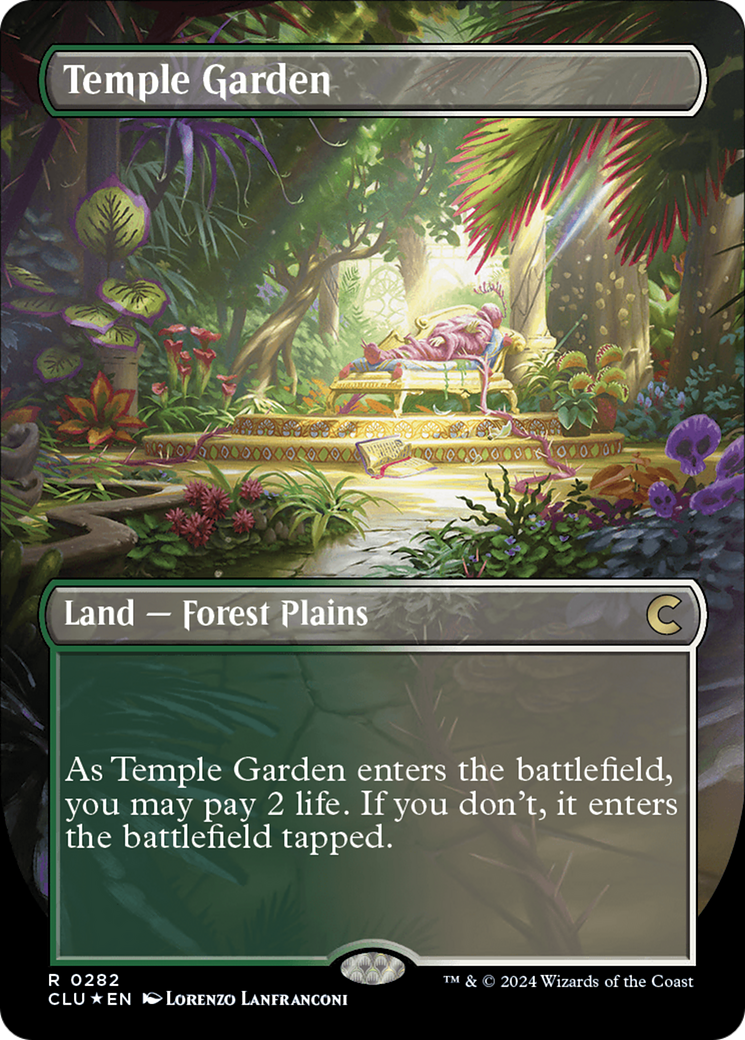 Temple Garden (Borderless) [Ravnica: Clue Edition] | Webway Games