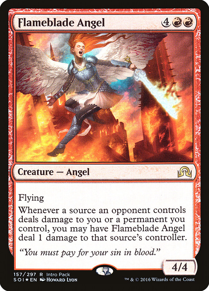 Flameblade Angel (Intro Pack) [Shadows over Innistrad Promos] | Webway Games