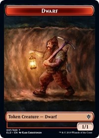 Dwarf // Food (17) Double-sided Token [Throne of Eldraine Tokens] | Webway Games