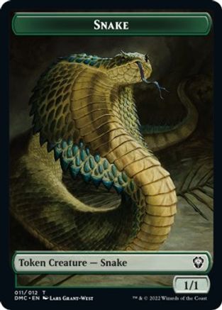 Snake // Hydra Double-sided Token [Dominaria United Commander Tokens] | Webway Games