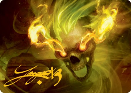 Flameskull Art Card (Gold-Stamped Signature) [Dungeons & Dragons: Adventures in the Forgotten Realms Art Series] | Webway Games