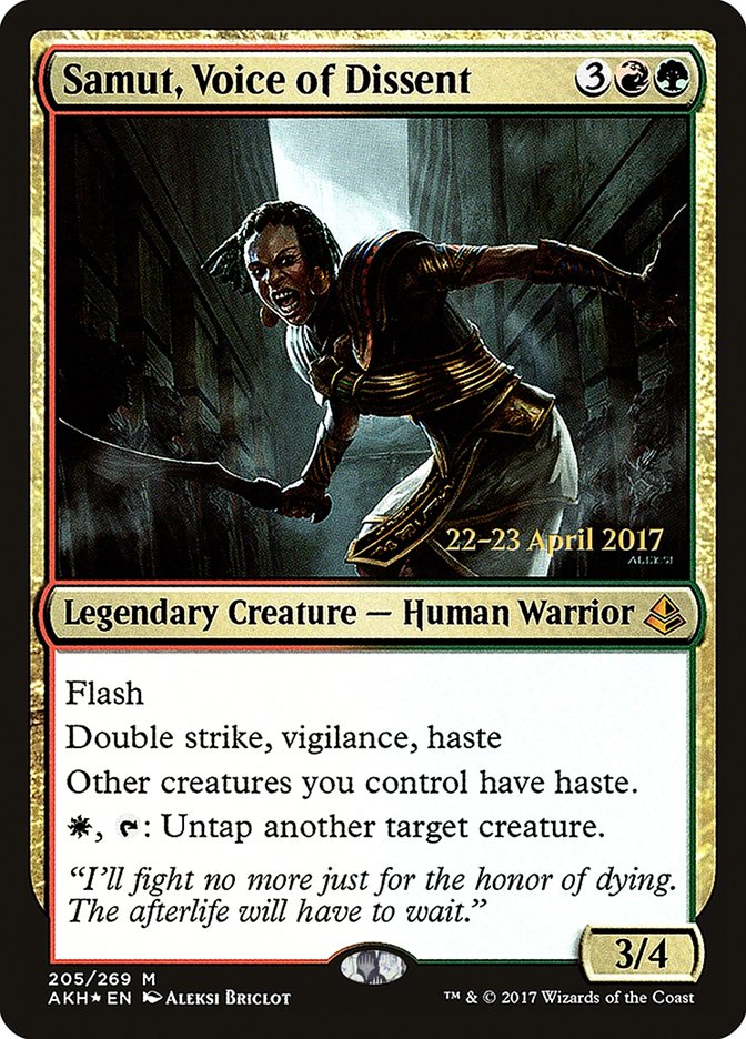 Samut, Voice of Dissent  (Prerelease) [Amonkhet Prerelease Promos] | Webway Games
