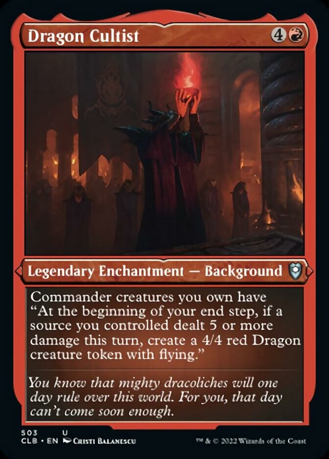 Dragon Cultist (Foil Etched) [Commander Legends: Battle for Baldur's Gate] | Webway Games