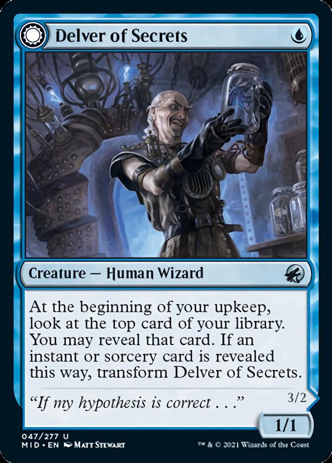 Delver of Secrets // Insectile Aberration [Innistrad: Midnight Hunt] | Webway Games