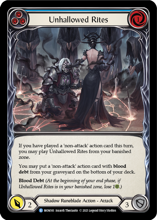 Unhallowed Rites (Blue) [MON161] 1st Edition Normal | Webway Games