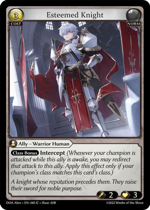 Esteemed Knight (085) [Dawn of Ashes: Alter Edition] | Webway Games