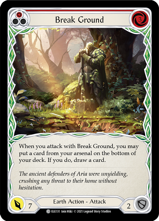 Break Ground (Red) [ELE131] (Tales of Aria)  1st Edition Normal | Webway Games