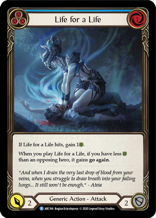 Life for a Life (Blue) [ARC166] Unlimited Rainbow Foil | Webway Games