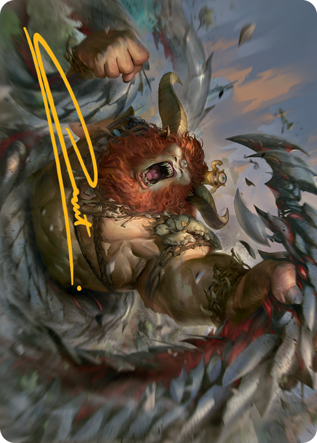 Borborygmos and Fblthp Art Card (42) (Gold-Stamped Signature) [March of the Machine Art Series] | Webway Games