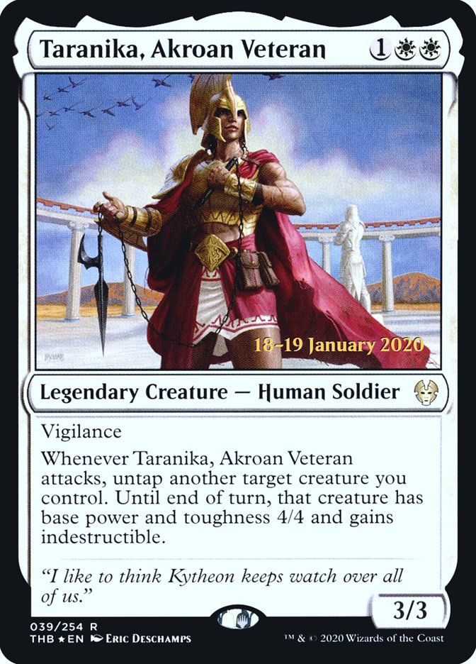 Taranika, Akroan Veteran [Theros Beyond Death Prerelease Promos] | Webway Games