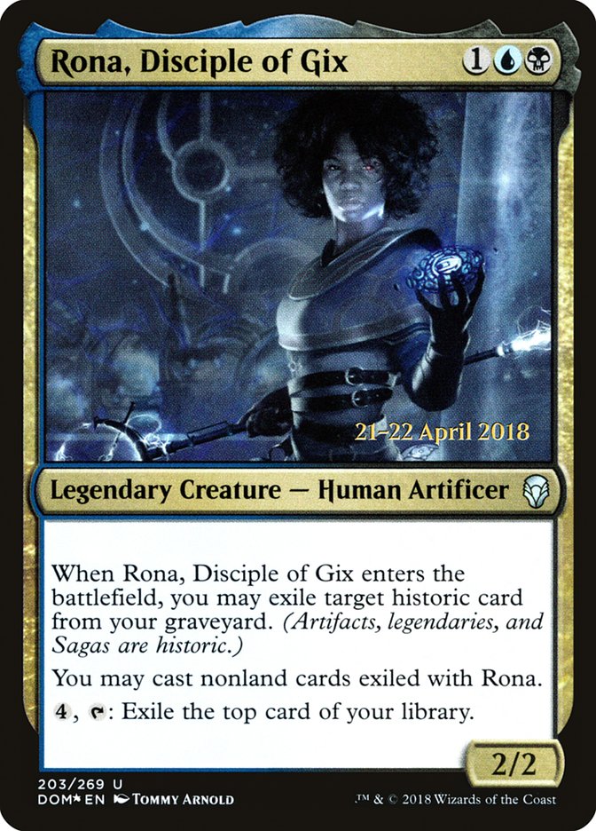 Rona, Disciple of Gix  (Prerelease) [Dominaria Prerelease Promos] | Webway Games