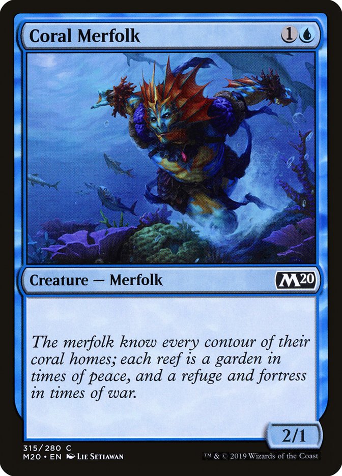 Coral Merfolk [Core Set 2020] | Webway Games