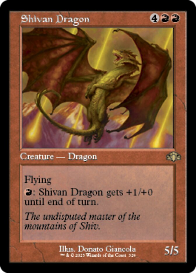 Shivan Dragon (Retro) [Dominaria Remastered] | Webway Games