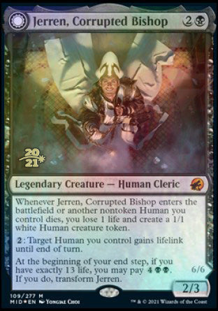 Jerren, Corrupted Bishop // Ormendahl, the Corrupted [Innistrad: Midnight Hunt Prerelease Promos] | Webway Games