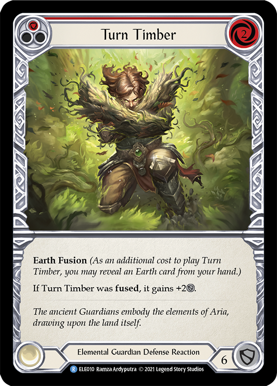 Turn Timber (Red) [ELE010] (Tales of Aria)  1st Edition Rainbow Foil | Webway Games