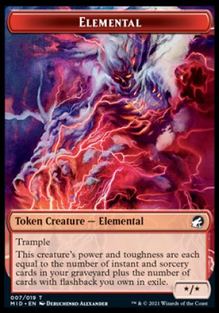 Elemental Token [Innistrad: Midnight Hunt Tokens] | Webway Games