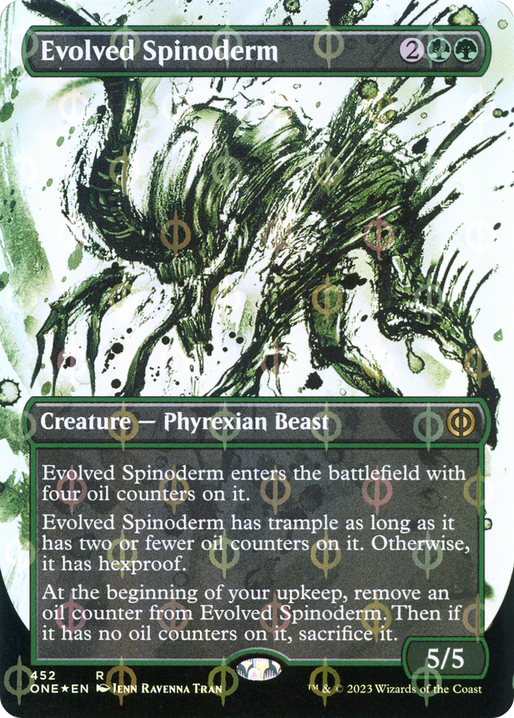 Evolved Spinoderm (Borderless Ichor Step-and-Compleat Foil) [Phyrexia: All Will Be One] | Webway Games