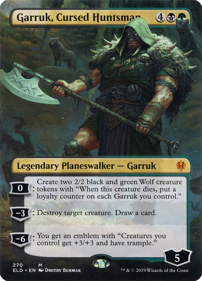 Garruk, Cursed Huntsman (Borderless) [Throne of Eldraine] | Webway Games