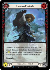 Hundred Winds (Blue) [EVR043] (Everfest)  1st Edition Extended Art Rainbow Foil | Webway Games
