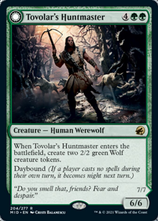 Tovolar's Huntmaster // Tovolar's Packleader [Innistrad: Midnight Hunt] | Webway Games