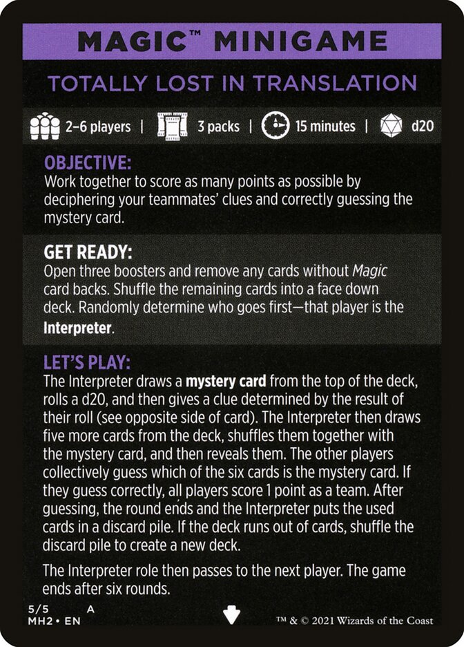 Totally Lost in Translation (Magic Minigame) [Modern Horizons 2 Minigame] | Webway Games