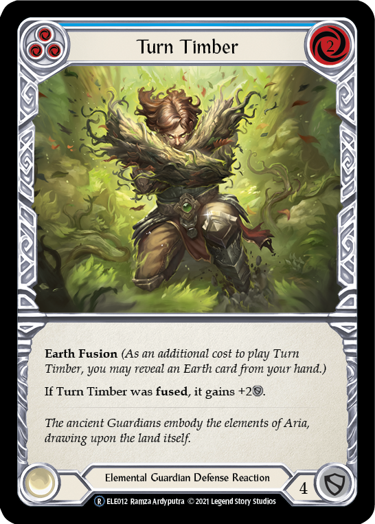 Turn Timber (Blue) [U-ELE012] Unlimited Rainbow Foil | Webway Games