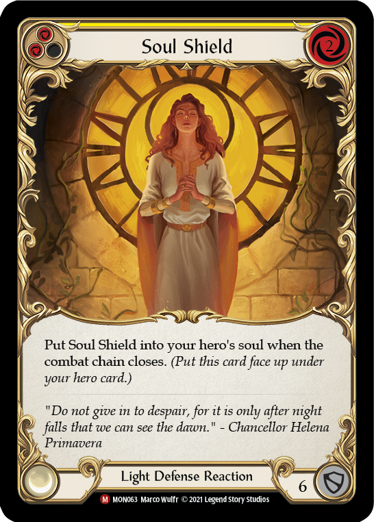 Soul Shield (Rainbow Foil) [MON063-RF] 1st Edition Rainbow Foil