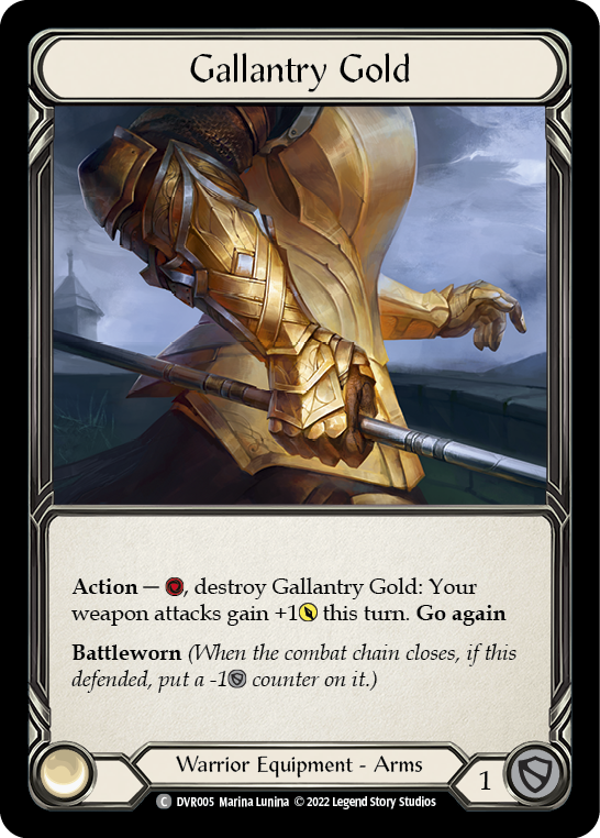Gallantry Gold [DVR005] (Classic Battles: Rhinar vs Dorinthea)  Rainbow Foil | Webway Games