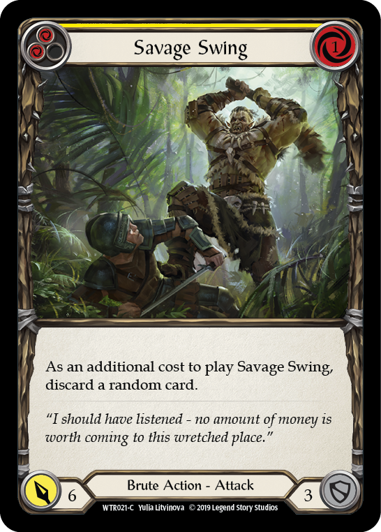 Savage Swing (Yellow) [WTR021-C] Alpha Print Rainbow Foil | Webway Games