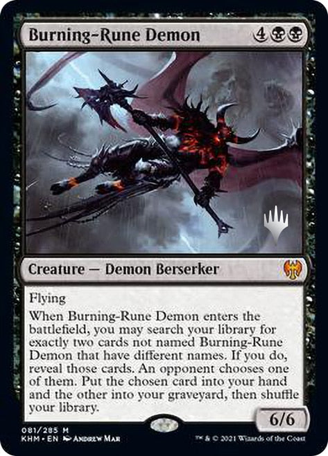 Burning-Rune Demon [Kaldheim Promo Pack] | Webway Games