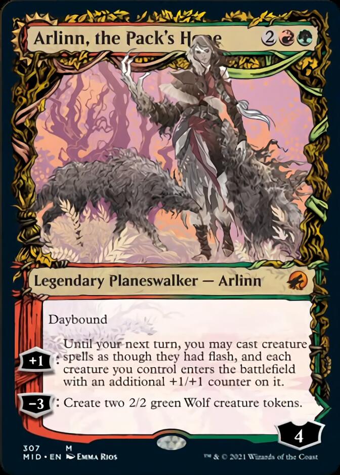 Arlinn, the Pack's Hope // Arlinn, the Moon's Fury (Showcase Equinox) [Innistrad: Midnight Hunt] | Webway Games