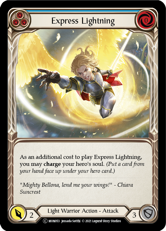 Express Lightning (Blue) [U-MON053] Unlimited Normal | Webway Games