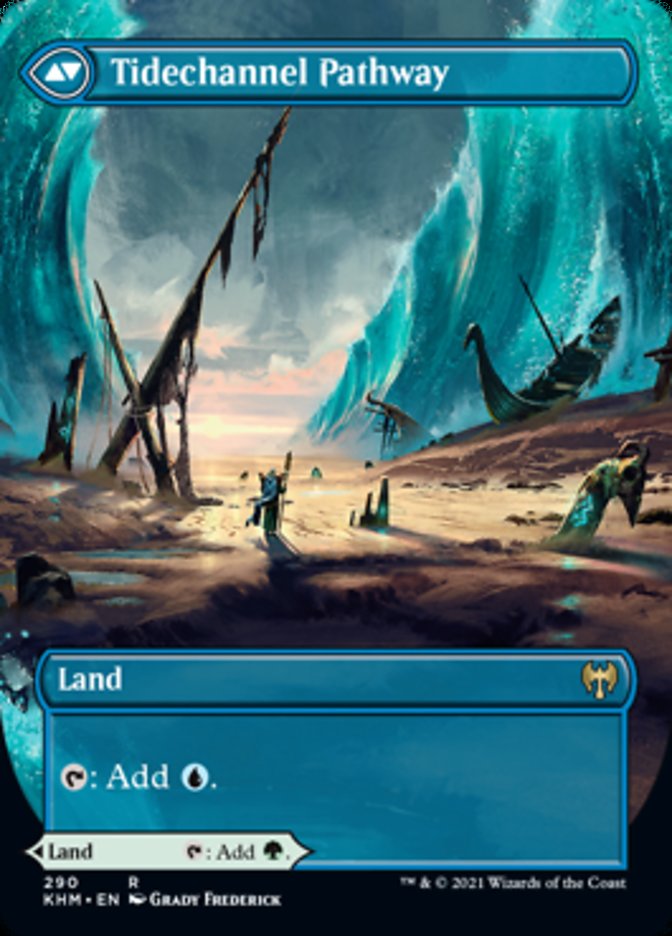 Barkchannel Pathway // Tidechannel Pathway (Borderless Alternate Art) [Kaldheim] | Webway Games