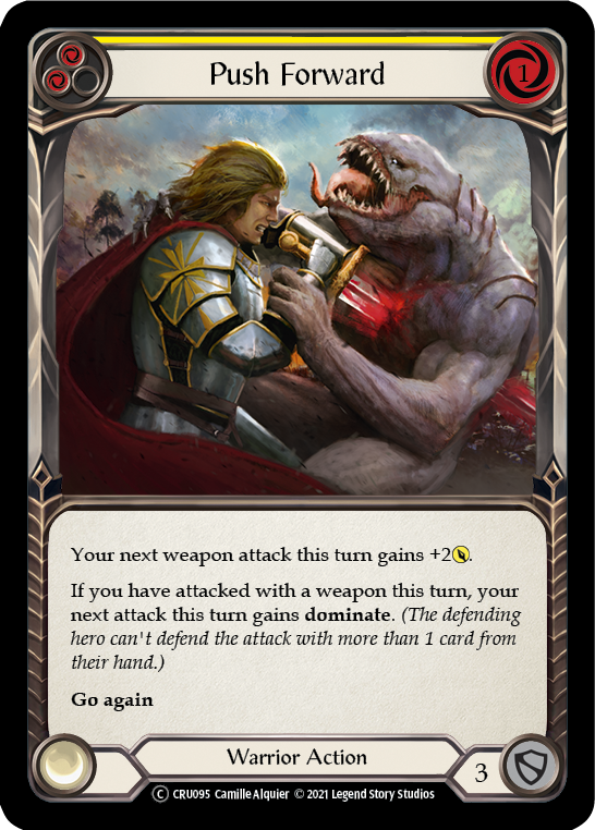 Push Forward (Yellow) [CRU095] Unlimited Normal | Webway Games