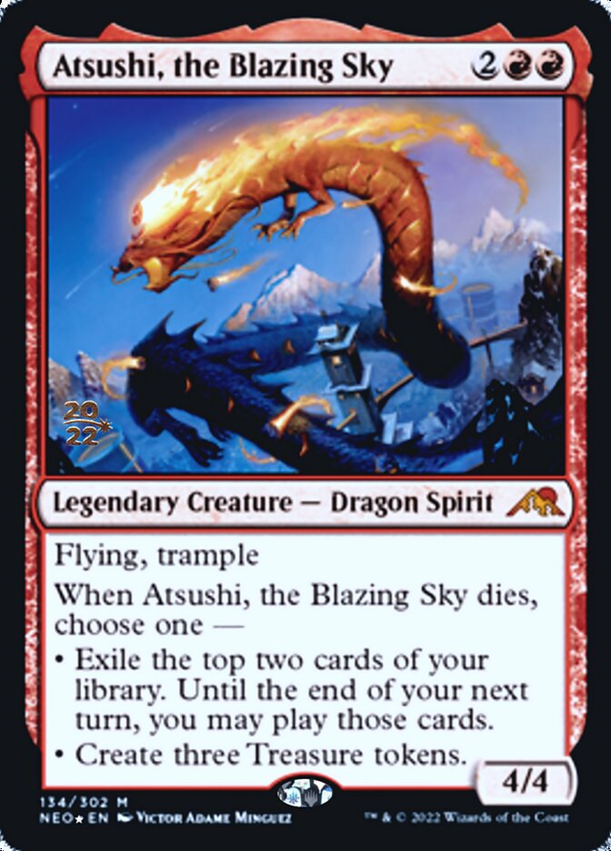Atsushi, the Blazing Sky [Kamigawa: Neon Dynasty Prerelease Promos] | Webway Games
