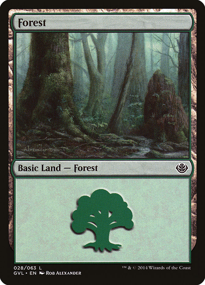 Forest (28) (Garruk vs. Liliana) [Duel Decks Anthology] | Webway Games