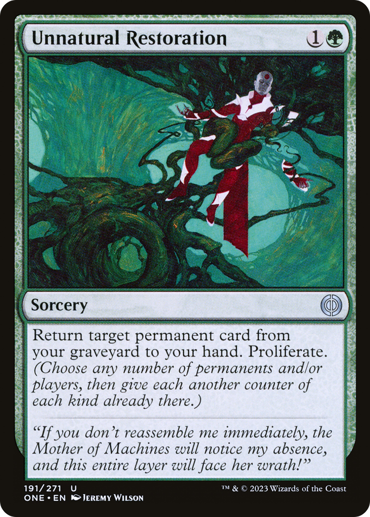 Unnatural Restoration [Phyrexia: All Will Be One] | Webway Games