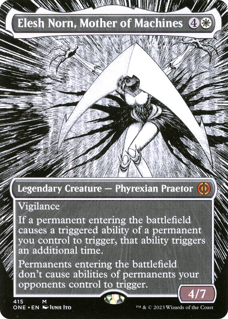 Elesh Norn, Mother of Machines (Borderless Manga) [Phyrexia: All Will Be One] | Webway Games