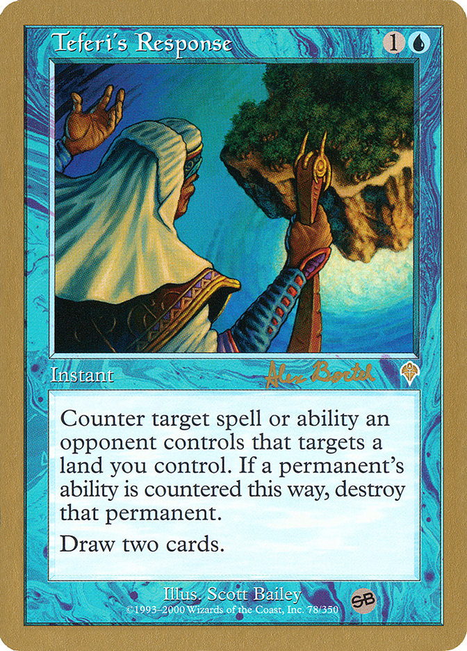 Teferi's Response (Alex Borteh) (SB) [World Championship Decks 2001] | Webway Games