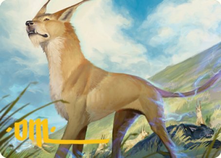 Blink Dog Art Card (Gold-Stamped Signature) [Dungeons & Dragons: Adventures in the Forgotten Realms Art Series] | Webway Games