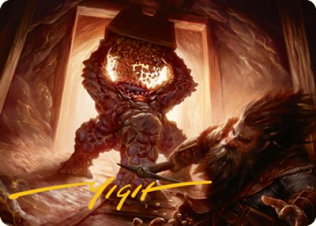 Xorn Art Card (Gold-Stamped Signature) [Dungeons & Dragons: Adventures in the Forgotten Realms Art Series] | Webway Games