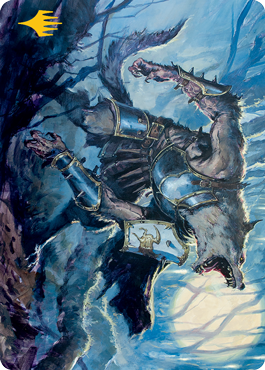 Moonrage Brute Art Card (Gold-Stamped Signature) [Innistrad: Midnight Hunt Art Series] | Webway Games