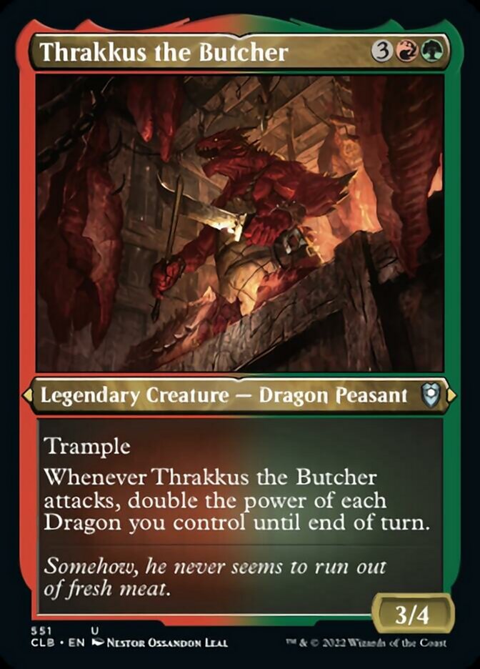 Thrakkus the Butcher (Foil Etched) [Commander Legends: Battle for Baldur's Gate] | Webway Games