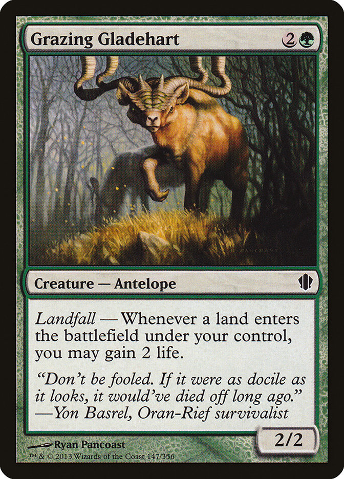 Grazing Gladehart [Commander 2013] | Webway Games