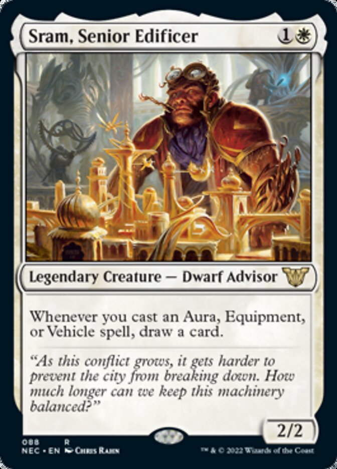 Sram, Senior Edificer [Kamigawa: Neon Dynasty Commander] | Webway Games