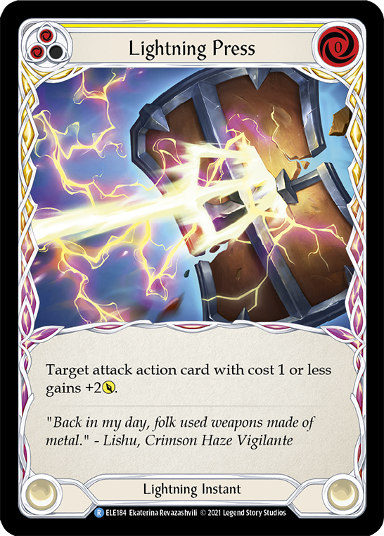 Lightning Press (Yellow) [ELE184] (Tales of Aria)  1st Edition Rainbow Foil | Webway Games