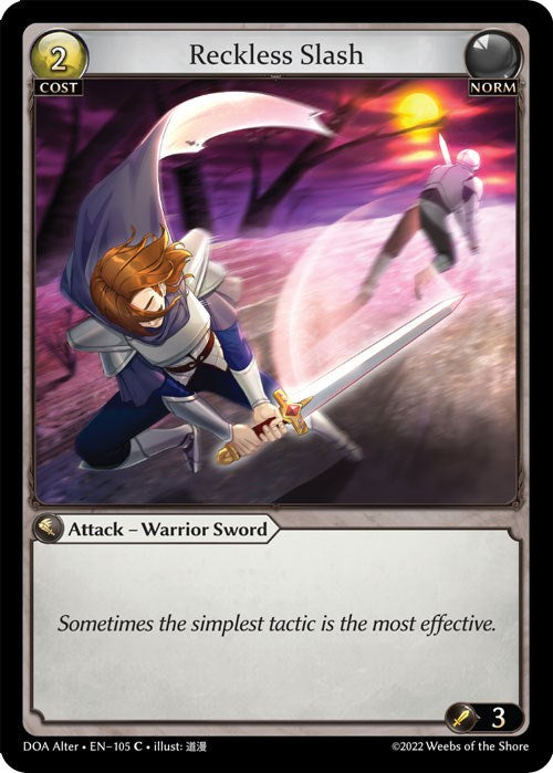 Reckless Slash (105) [Dawn of Ashes: Alter Edition] | Webway Games