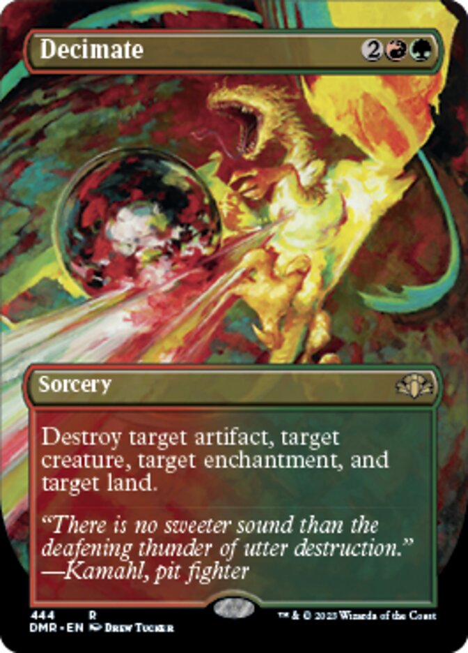 Decimate (Borderless Alternate Art) [Dominaria Remastered] | Webway Games
