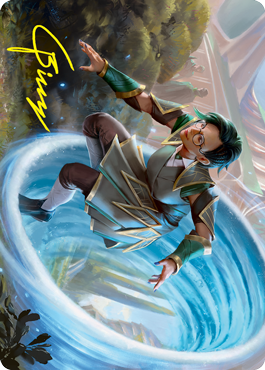 Vortex Runner Art Card (Gold-Stamped Signature) [Strixhaven: School of Mages Art Series] | Webway Games