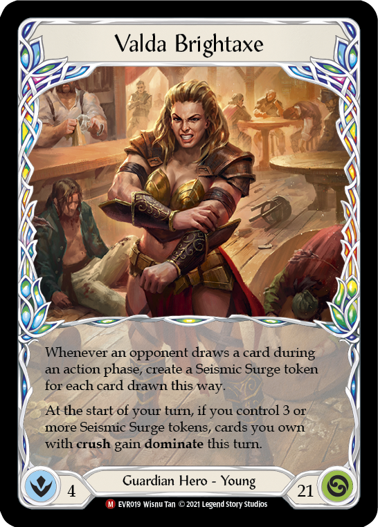 Valda Brightaxe [EVR019] (Everfest)  1st Edition Rainbow Foil | Webway Games